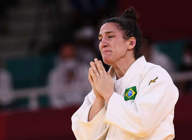 judoca mayra aguiar no fim de uma luta